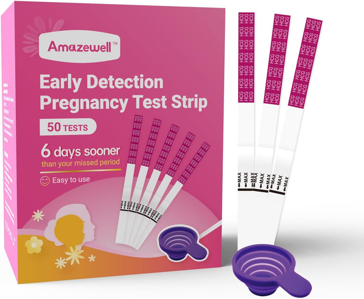 Ovulation Test Strips and Pregnancy Test Strips Kit, Ovulation Strips Fertility Test for Women, 30 LH Test + 10 HCG Test, Ovulation Predictor Kit for Home