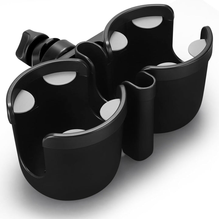 Stroller Cup Holder with Phone Holder, Bike Cup Holder, Universal Cup Holder for Uppababy Nuna Doona Strollers, 2-In-1 Cup Phone Holder for Stroller, Bike, Wheelchair, Walker, Scooter
