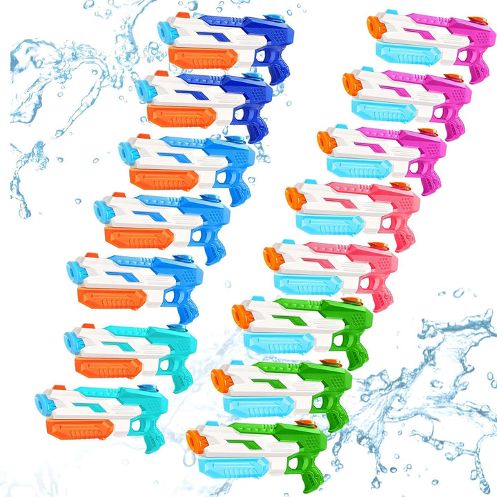 600Cc Water Gun for Kids Adults：6 Pack Squirt Blasters Super Water Gun Soaker with Long Range High Capacity for Boys Girls Summer Swimming Pool Beach Outdoor Water Fighting Play Toys Party Favors