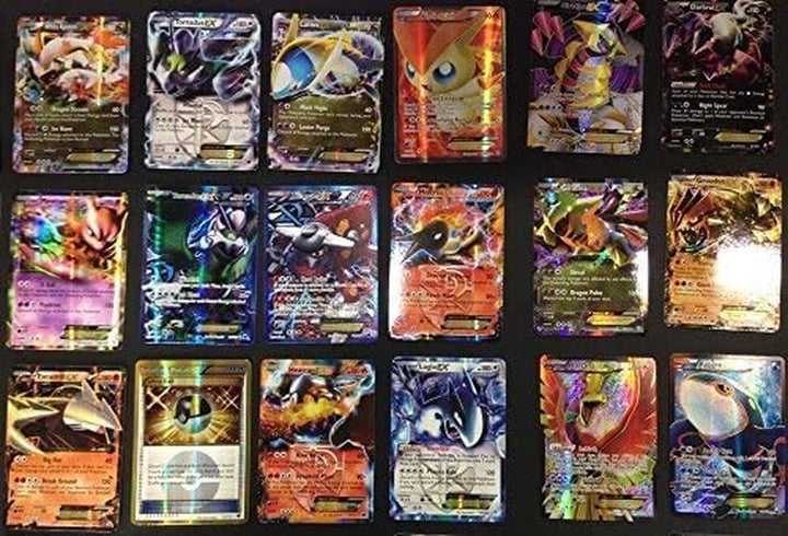 TCG : 100 Card LOT Rare, COM/UNC, Holo & Guaranteed EX, MEGA or Full Art