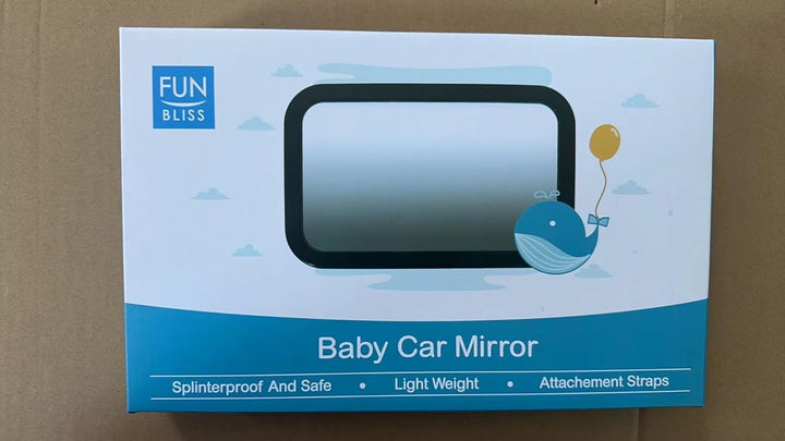 Baby Car Mirror for Rear Facing Seat,360° Rotation, Safety Certified Shatterproof Acrylic Glass, Clear Wide View,Infant Mirror for Car Seat Rear Facing