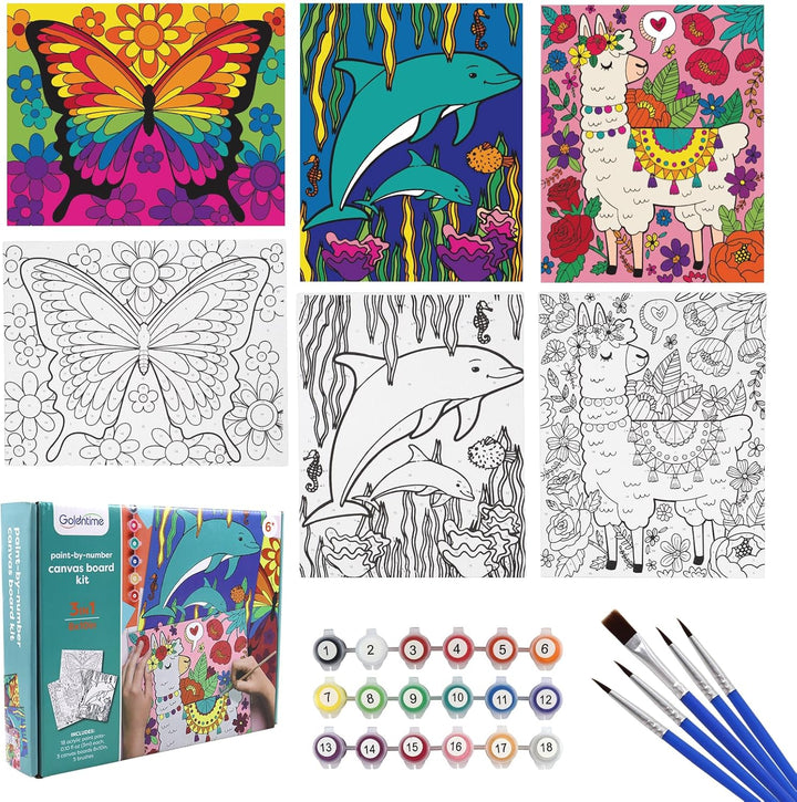 Framed Paint by Numbers for Adults and Kids Ages 8-12 - Easy to Paint by Number for Beginners, Flower Canvas Painting Kits Perfect for Gift Home Wall Decor 8 * 10Inch