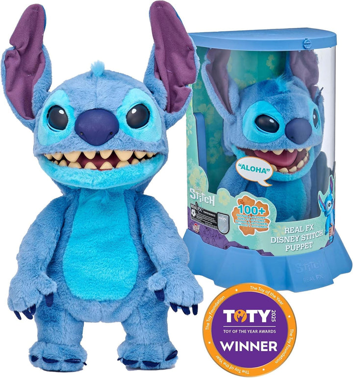 Disney Stitch Puppetronic by Realfx | with a Limited 1St Edition Certificate | Looks, Feels & Sounds Real! | Disney'S Lilo & Stitch | over 100 Action & Sounds | 18" High | Ages 6+