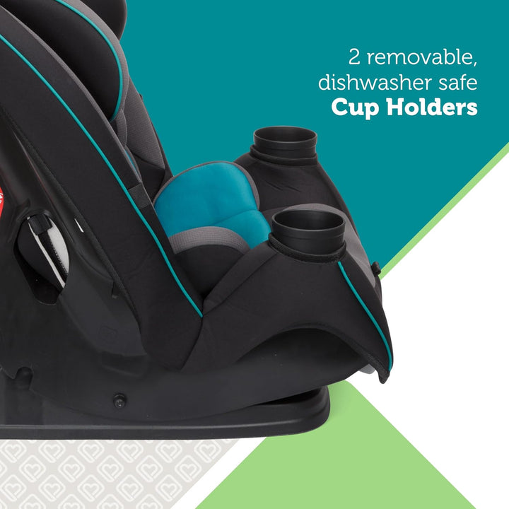 Grow and Go All-In-One Slim Convertible Car Seat, Rear Facing, 5-40 Lbs, Forward Facing (30–65 Lbs), High Back Booster Seat 40-100 Pounds, Alaskan Blue