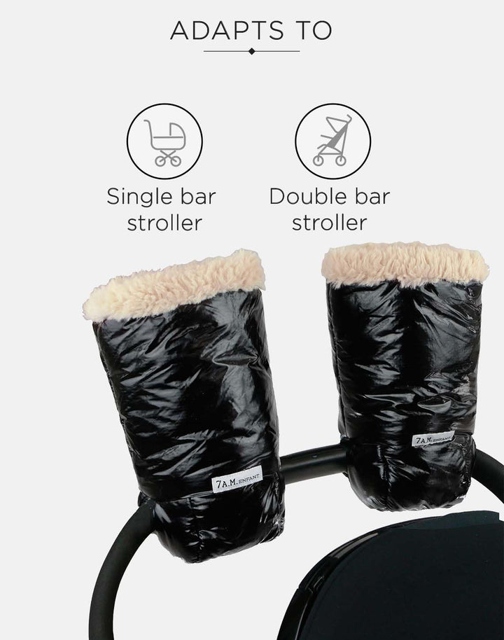 7AM Enfant Stroller Warmmuffs - Polar Hand Warmers with Anti- Freeze, Cold Weather, Water Repellent & Warm Hand Gloves for Pushchair, Pram, Stroller & Car Seat Bar