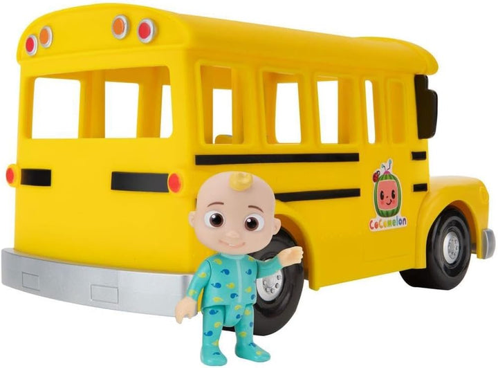 Official Musical Yellow School Bus, Plays Clips from ‘Wheels on the Bus,’ Featuring Removable JJ Figure – Character Toys for Babies, Toddlers, and Kids