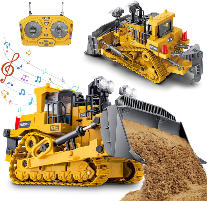 Remote Control Excavator Toys, 11 Channel 1:20 RC Construction Vehicles, 680° Rotation Hydraulic Car Toys for 4 5 6 7 8 9 10 Year Old Boys Kids, RC Truck Digger Toys Christmas Birthday Gifts