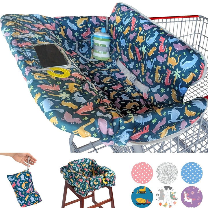 Shopping Cart Cover and High Chair Cover, Pink Dots