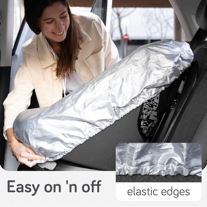 Infant Car Seat Cover Baby - UV Shielding & Heat Blocking Universal Sun Shade for Baby Car Seat, Reflective & Foldable PET Aluminium Cover