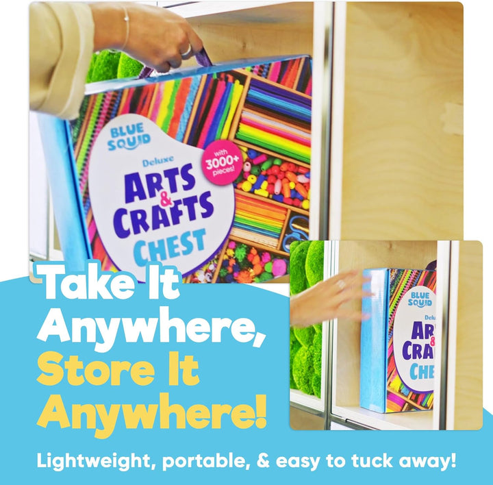 3000+ Pcs Arts and Crafts Supplies for Kids | Craft Kit Box for Kids Age 3-5, 4-8, 6-8, 8-12 | Craft Supplies & Materials Crafts Set Toys Art Box Gifts for Girls Boys Bulk Art Kit