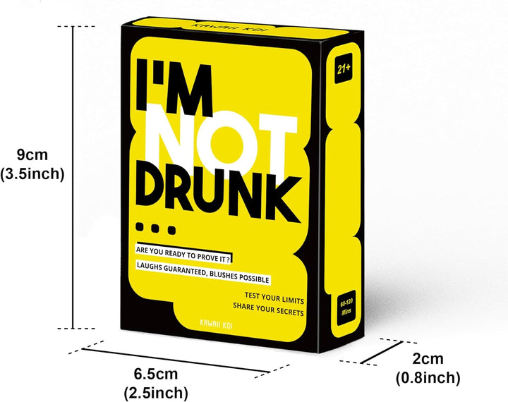 I'M NOT DRUNK - Party Drinking Game for Game Nights - 21St Birthday Gift & Bachelorette Party Game with 55 Amusing Cards - Hilarious Unforgettable Drinking Card Game - Get the Party Started