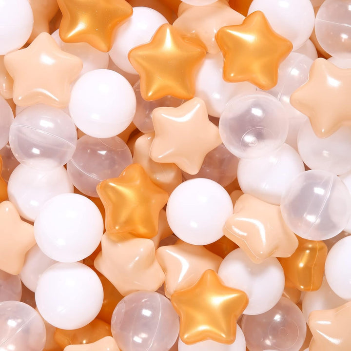 Ball Pit Balls for Toddlers,100Pcs 2.15Inch Crawl Balls BPA Free Crush Proof Playballs Soft Plastic Bals for Toddler, Pool Tent Party Favors Summer Water Bath Toy