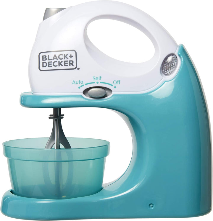 Junior Hand Mixer Role Play Pretend Kitchen Appliance for Kids with Realistic Action, Light and Sound - plus Mixing Bowl and Two Mixing Modes for Imaginary Cooking Fun
