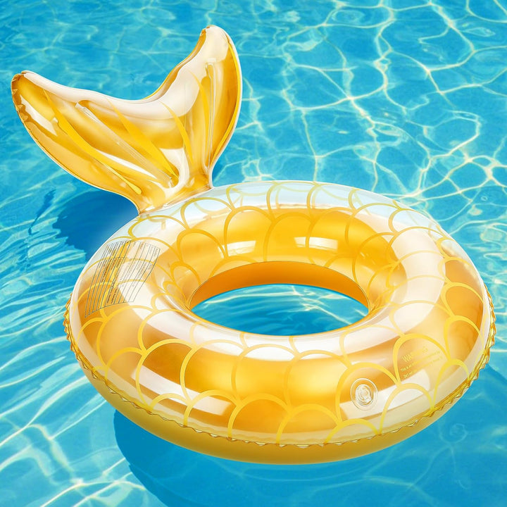 Inflatable Swimming Ring, Cute Pool Float Tube Decorations Swim Tubes Outdoor Pool Beach Water Floats Party Supplies Floaties