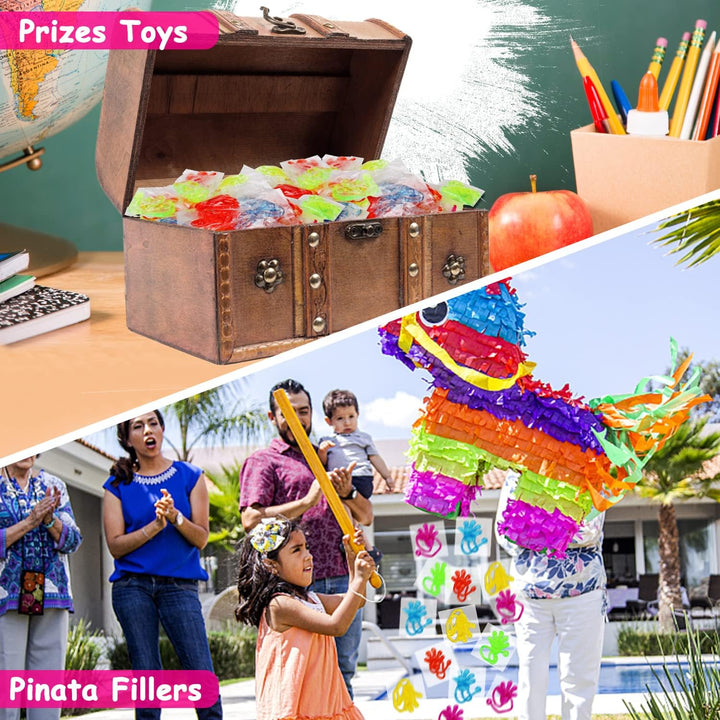 100PCS Glitter Sticky Hands Party Favors for Kids 4-8 8-12 Birthday Supplies Hawaiian Goodie Bag Stuffers Classroom Treasure Box Carnival Prizes Bulk Treat Trinkets Pinata Stuff Mini Stretchy Toys