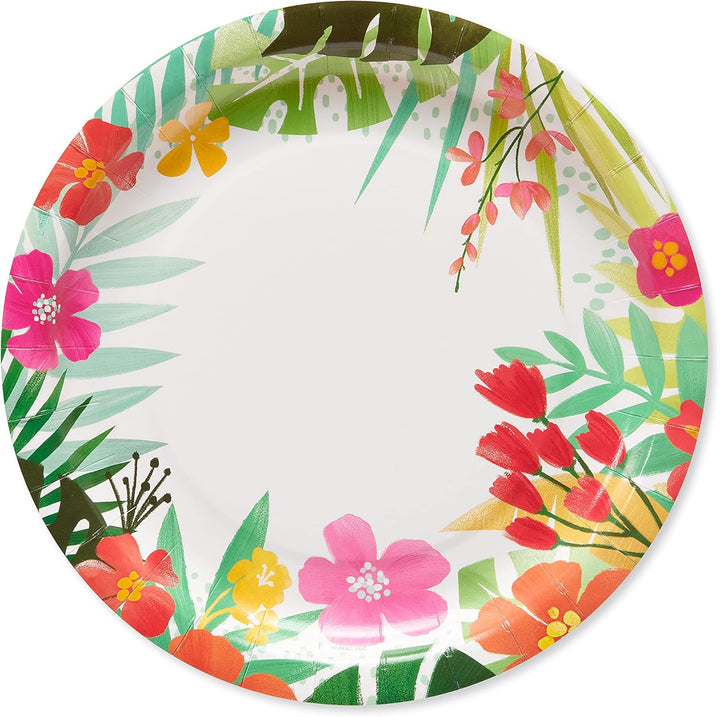 Tropical Luau Party Supplies for Bbqs and All Summer Parties, Dinner Plates (36-Count)