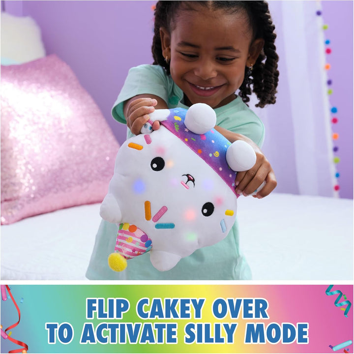Celebrations, Sprinkle Party Cakey Cat Plush, 10-Inch Interactive Stuffed Animal with Sounds, Kids Toys for Girls & Boys Ages 3+