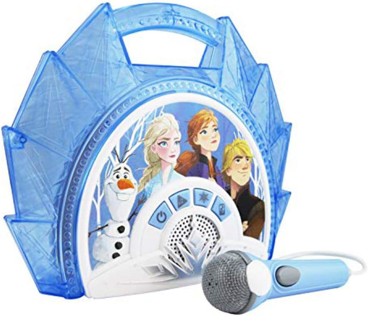 Disney Frozen Karaoke Microphone with Bluetooth Speaker for Fans of Disney Toys, Kids Karaoke Machine with Built in Music