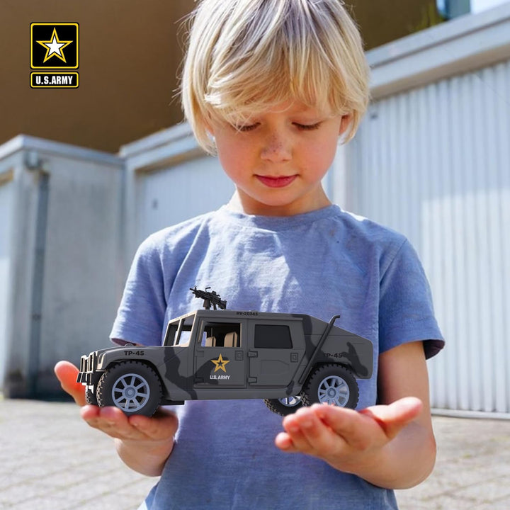 U.S. Army Recon Vehicle, Military Vehicle Toys, Army Battle Truck, with Light & Sound, Roof Hatch Open & Close Features, and More. Perfect for Gift for Kids