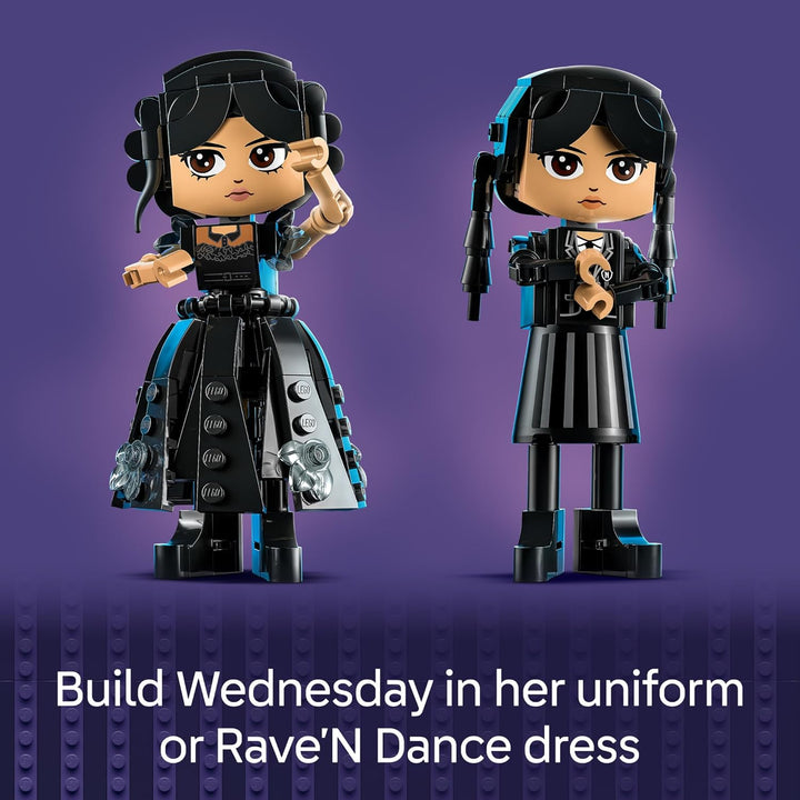 Wednesday Addams Figure - Building Toy for Kids, Girls & Boys, Ages 10+ - Collectible Wednesday Addams Doll with Display for Fans - Gift Idea for Birthday - 76780