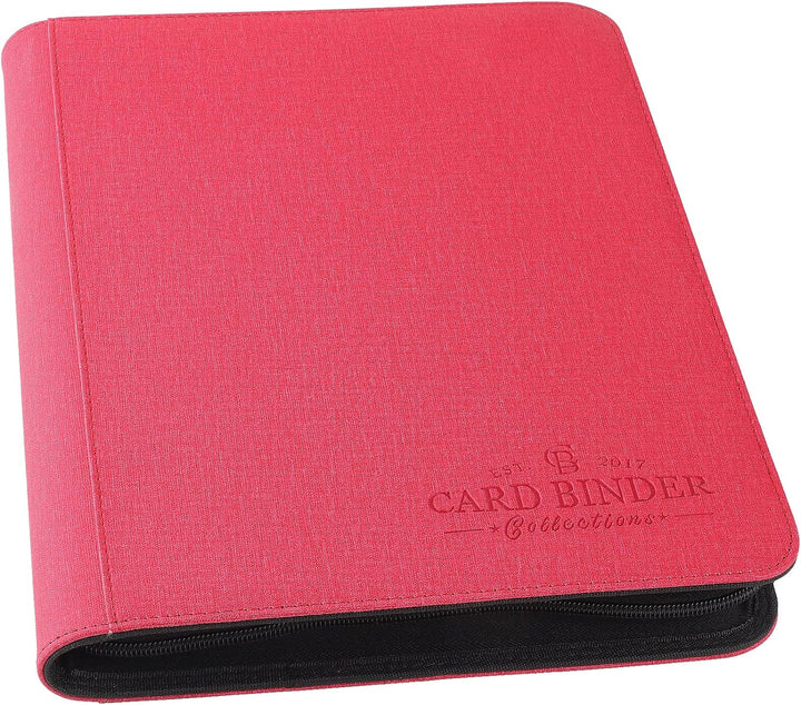 9 Pocket Card Binder, Premium Zip Trading Card Binder, 540 Double Sided Pocket PU Collection Binder, Collector Album, Card Folder for MTG, TCG, Sports Cards (Black)