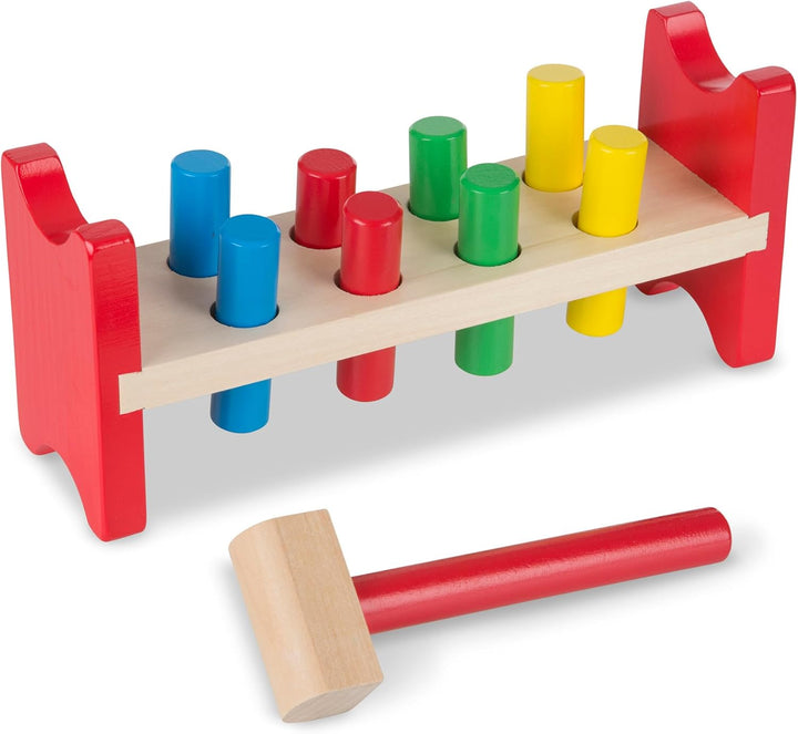 Deluxe Wooden Pound-A-Peg Toy with Hammer - FSC Certified