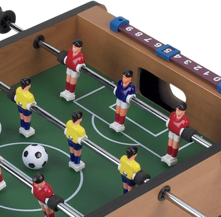 Tabletop Foosball Table- Portable Mini Table Football / Soccer Game Set with Two Balls and Score Keeper for Adults and Kids by , Tan/Green