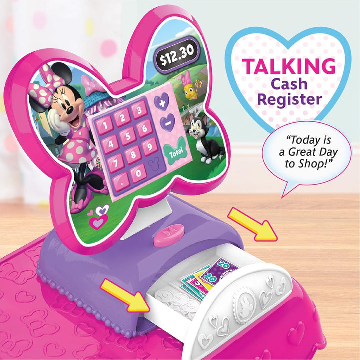 Disney Junior  Mouse Marvelous Market, Pretend Play Cash Register with Realistic Sounds, 38 Play Food Pieces and Accessories, Officially Licensed Kids Toys for Ages 3 up by