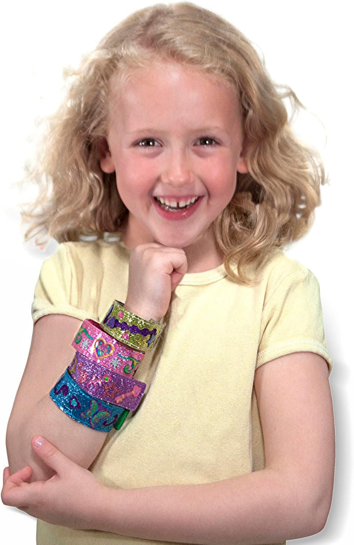 Design-Your-Own Bracelets with 100+ Sparkle Gem and Glitter Stickers