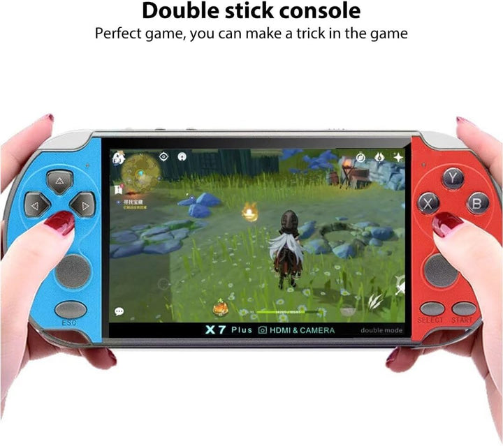 Built-In 1000 Games Retro Portable Mini Handheld Video Game Console 8-Bit 5.1 Inch 128Bit Color LCD Kids Color Game Player