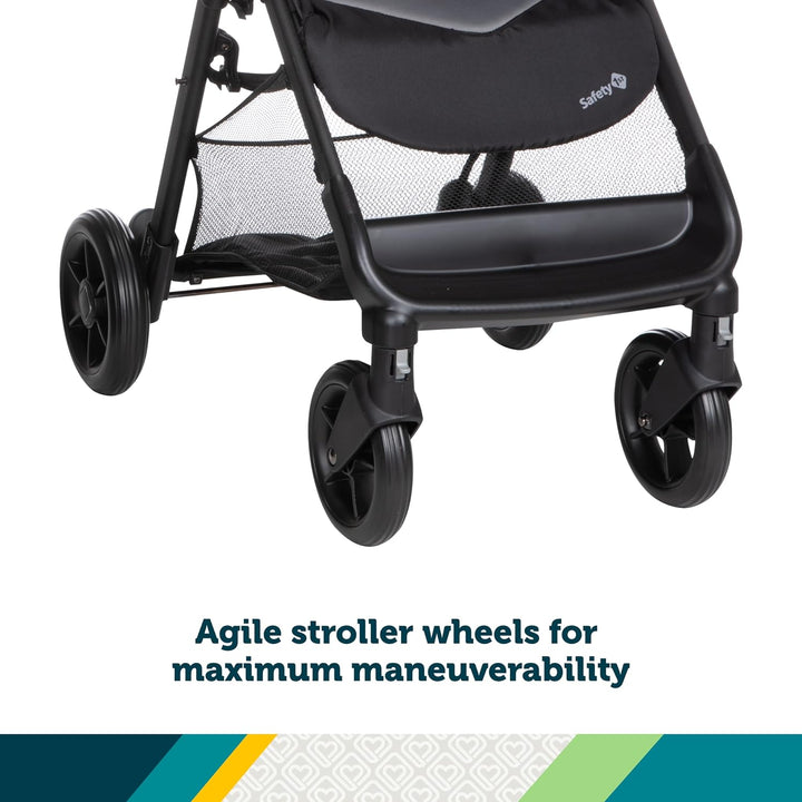Smooth Ride Travel System Stroller and Car Seat Onboard™ FLX - Efficient Infant Car Seat Stroller and Infant Car Seat and Stroller Combo, Monument