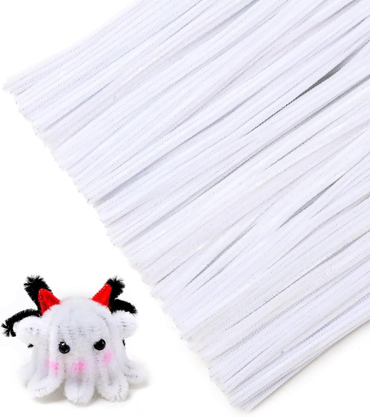 200Pcs Multicolor Pipe Cleaners, 20 Colors Chenille Stems for DIY Crafts & Art Projects, Includes Beginner'S Manual (12Inch X 6Mm)