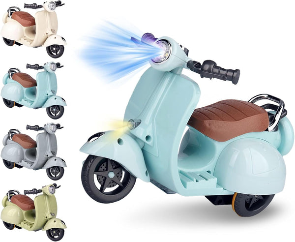 Accessories for 17Cm Doll - Scooter Toy for Dolls with LED Lights & Music, Cute Motorcycle Toy for 17Cm Dolls, Decor Desktop Ornaments for Doll Collectors