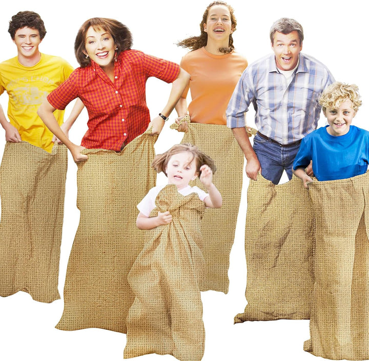 Outdoor Games, Potato Sack Race Bags for Kids Adults, Egg Spoon Relay Race, 3 Legged Race Bands, Birthday Party, Field Day Family Reunion Carnival outside Yard Lawn Easter Fall Festival Games