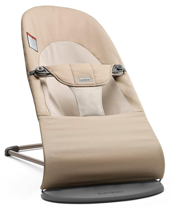 Bouncer Balance Soft, Dark Gray, Woven/Jersey, Tri-Fabric | 2-In-1 Adjustable Baby Bouncer Seat and Toddler Chair, Newborn to Toddler (8-29 Lbs), 4 Positions, Lightweight & Portable