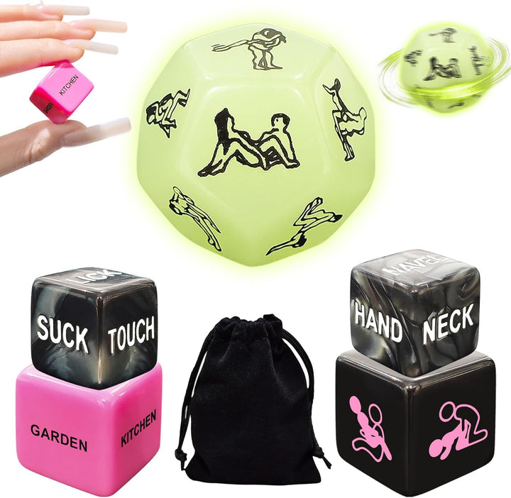 Food Dice Stocking Stuffers for Men Women Kids Adults Date Night Dice Couples Gifts for Him Her Anniversary Christmas Birthday Wedding Gifts for Men Women Him Her Boyfriend Girlfriend Husband