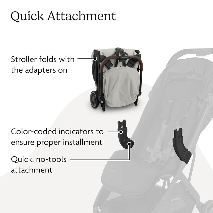 Adapter for Minu V3 - Compatible with Aria and Mesa Infant Car Seats - Quick + Secure Attachment - 1 Pair