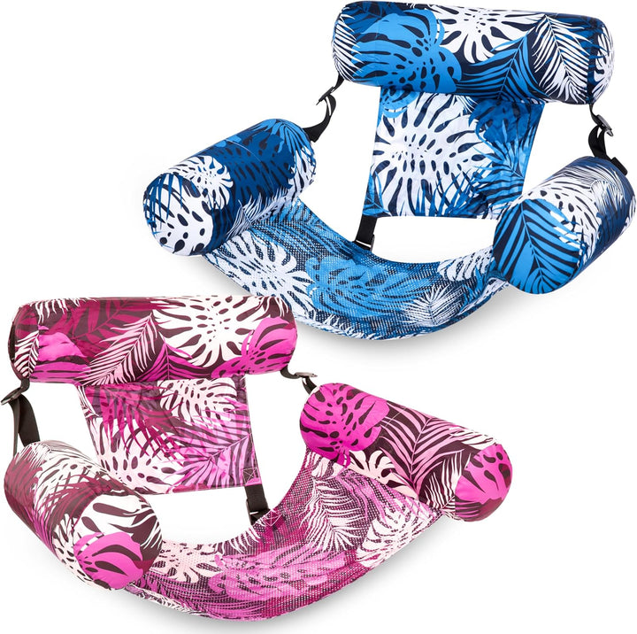 Inflatable Pool Floats Adult,2 Packs Floating Lounge Chairs,Blow up Pool Noodles for Adult Heavy Duty,Floating Chair for Party Summer Water Beach Lake Fun