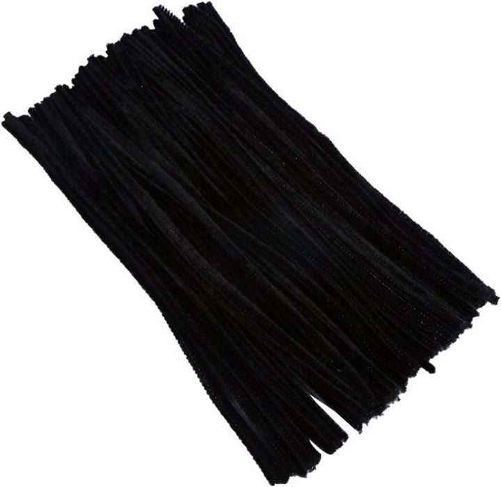 Black Pipe Cleaners 200 Pieces Chenille Stems for DIY Art Decorations Creative Craft (6 Mm X 12 Inch)