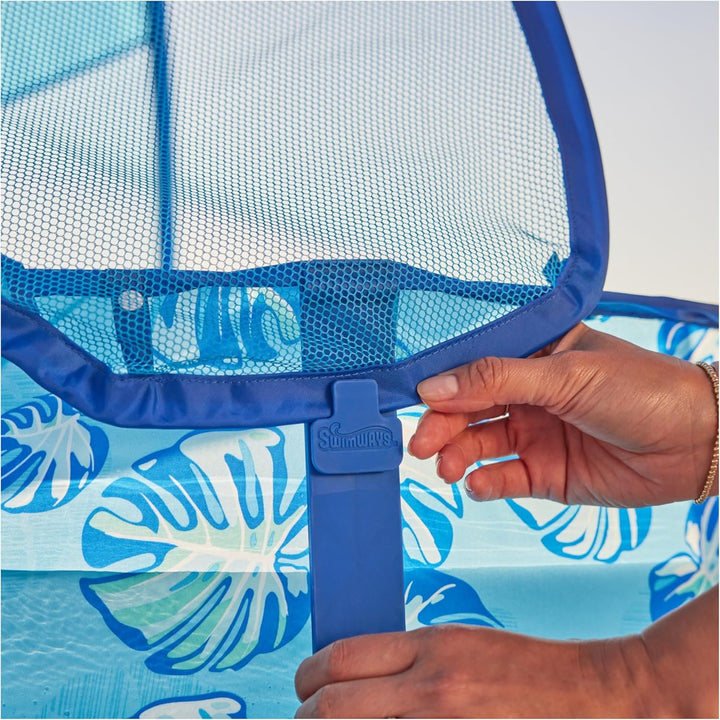 Elite Pop-Up above Ground Pool, Baby Pool with Canopy & Carrying Case, Foldable Kiddie Pool for Ages 9-24 Months, Measures 32", Blue