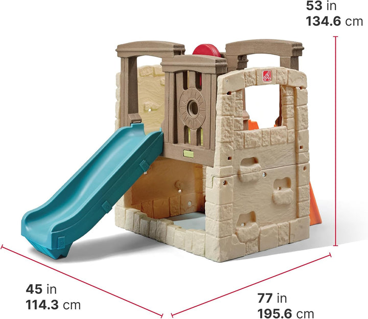 Woodland Climber II Kids Playset, Ages 2 –6 Years Old, Toddler Slide and Climbing Wall, Outdoor Playground for Backyard, Sturdy Plastic Frame, Easy Set Up