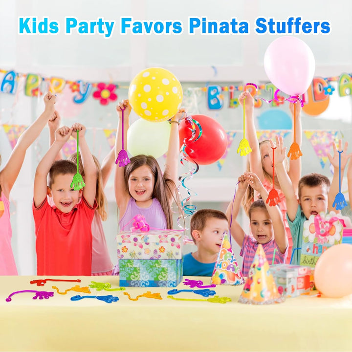 Sticky Hands Bulk 48 PCS Party Favors for Kids 4-8 8-12 Stretchy Sticky Hand Toy Goodie Bag Stuffers Back to School Gifts for Students Treasure Box Toys for Classroom Prizes Birthday Party Supplies