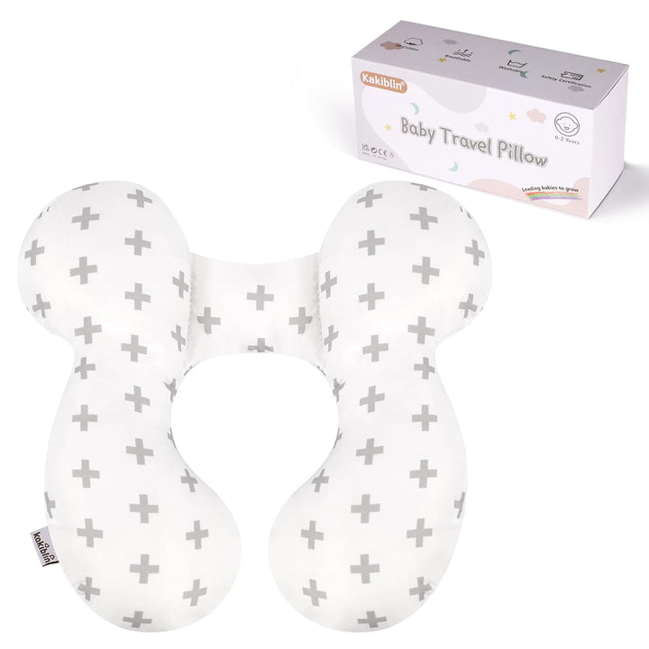 Baby Travel Pillow,Baby Neck Pillows for Car Seat,Upgraded Baby Head Pillow,Toddler Head and Neck Baby Support Pillow for Car Seat, Pushchair,Travel (Gray Fox)