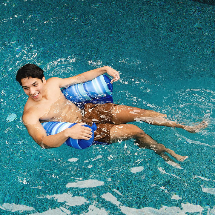Noodle Sling, No Inflation Needed, Pool Float with Armrests, Quick Draining Fabric, Cup Holder