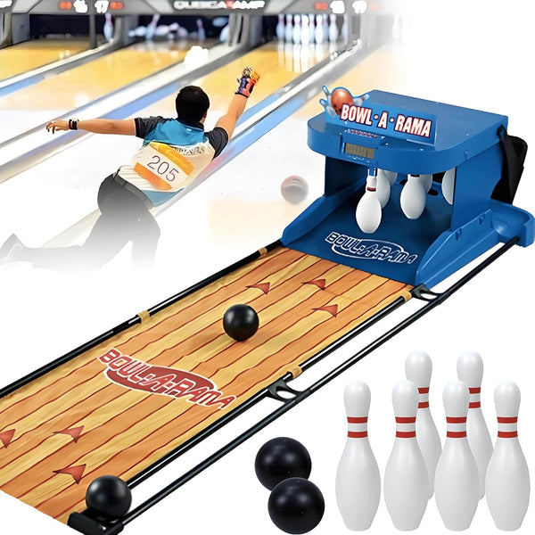 Electronic Bowling Alley Game, Indoor Bowling Ball Sports Game Console with LED Electronic Scoreboard, with Automatic Reset, Lighting & Simulation Sound Effect, Fun for Children and Adults,3.5M/11Ft