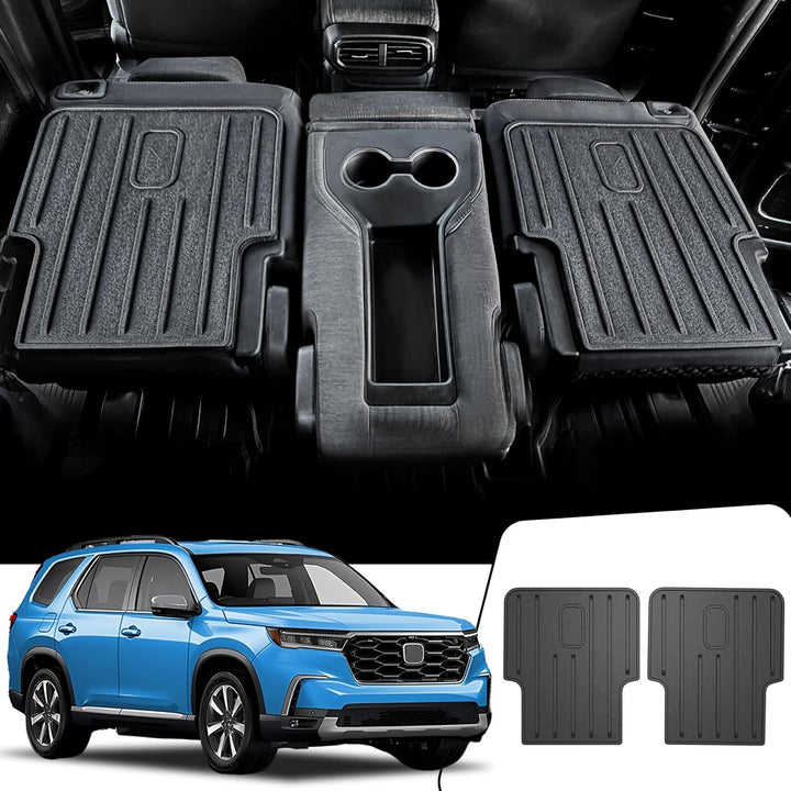 Backrest Mats for Honda Pilot 2025 2024 2023, All Weather TPE 2Nd Row Seat Back Protector Kick Mat for Honda Pilot Accessories