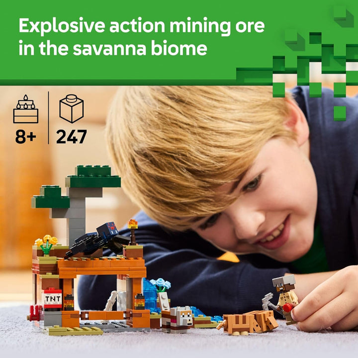 Minecraft the Armadillo Mine Expedition Toy Figures and Playset - Building Minecraft Toy for Kids, Boys and Girls, Ages 8+ - with Gaming Figures for Pretend Play - Gift Idea for Birthdays - 21269