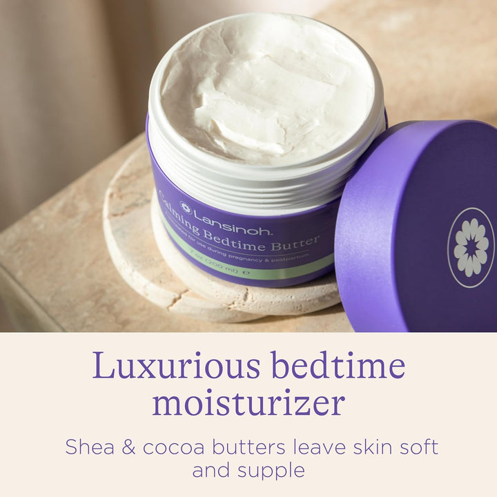 Magnesium Bedtime Butter Body Lotion for Pregnant Moms, Calm Magnesium Lotion for Aching Muscles, Lotion for Women & Soothing Massage, Promote Relaxation, Help Ease Cramps, 7 Oz.