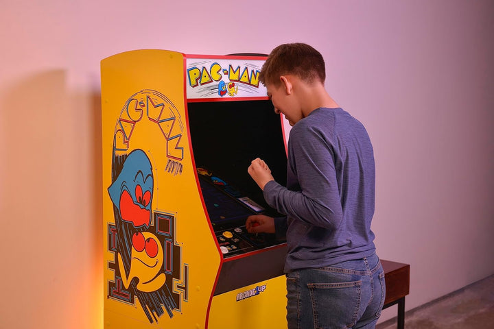 PAC-MAN Deluxe Arcade Machine, Built for Your Home, with 5-Foot-Tall Full-Size Stand-Up Cabinet, 14 Classic Games, and 17-Inch Screen