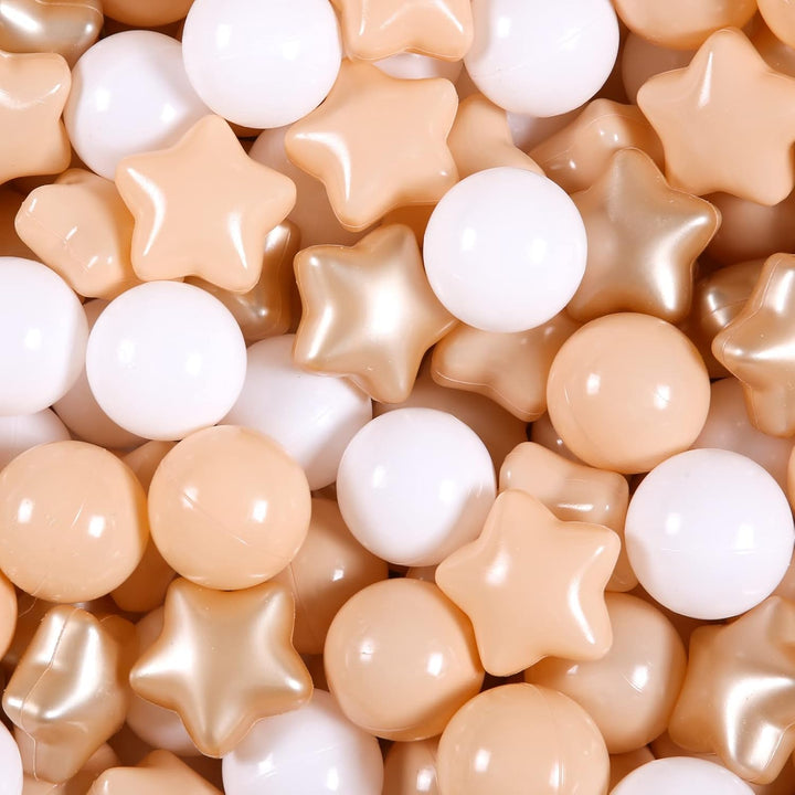 Ball Pit Balls for Toddlers Kids Plastic Balls for Ball-Pit Playpen Pool Baby Pastel Party Decor Fun Shaped Star Bulk 50 100 200 500 1000 Count